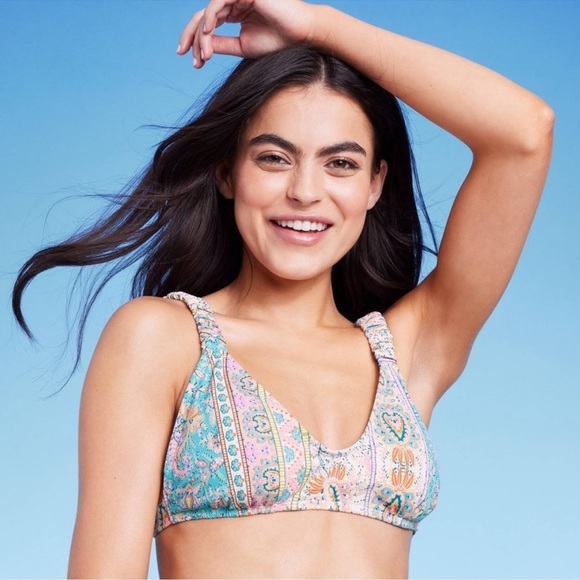 Wild Fable Paisley Bralette Bikini Top Size XL - Picture 8 of 8